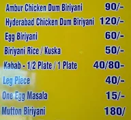 Ambur 7 Star Dum Biriyani menu 1