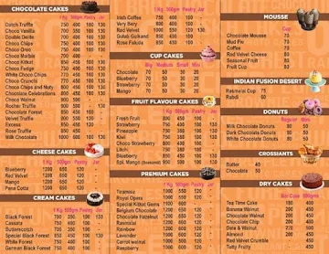 Hashtag Cakes 78 menu 