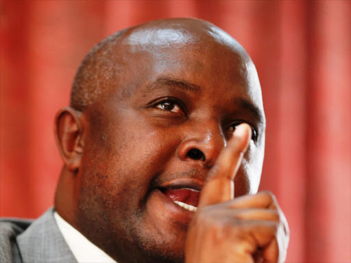 Nominated MP Godfrey Osotsi address the press at parliament buildings