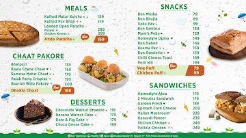 Chaayos Chai+Snacks=Relax menu 