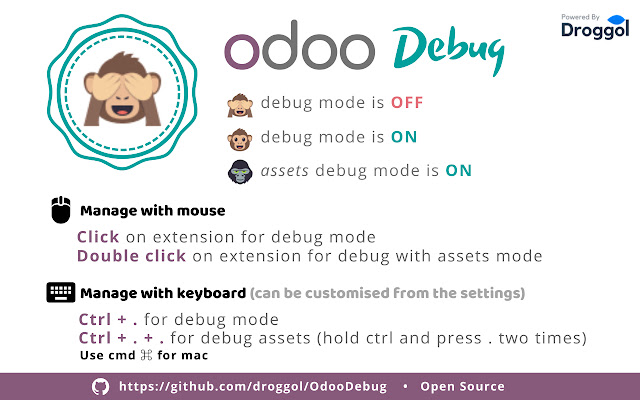 Odoo Debug chrome extension