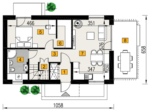 Przebojowy B4N - A111bN+AR4 - Rzut parteru