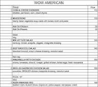 Wow American menu 1