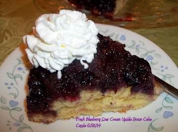 Fresh Blueberry / Sour Cream Upside Down Cake