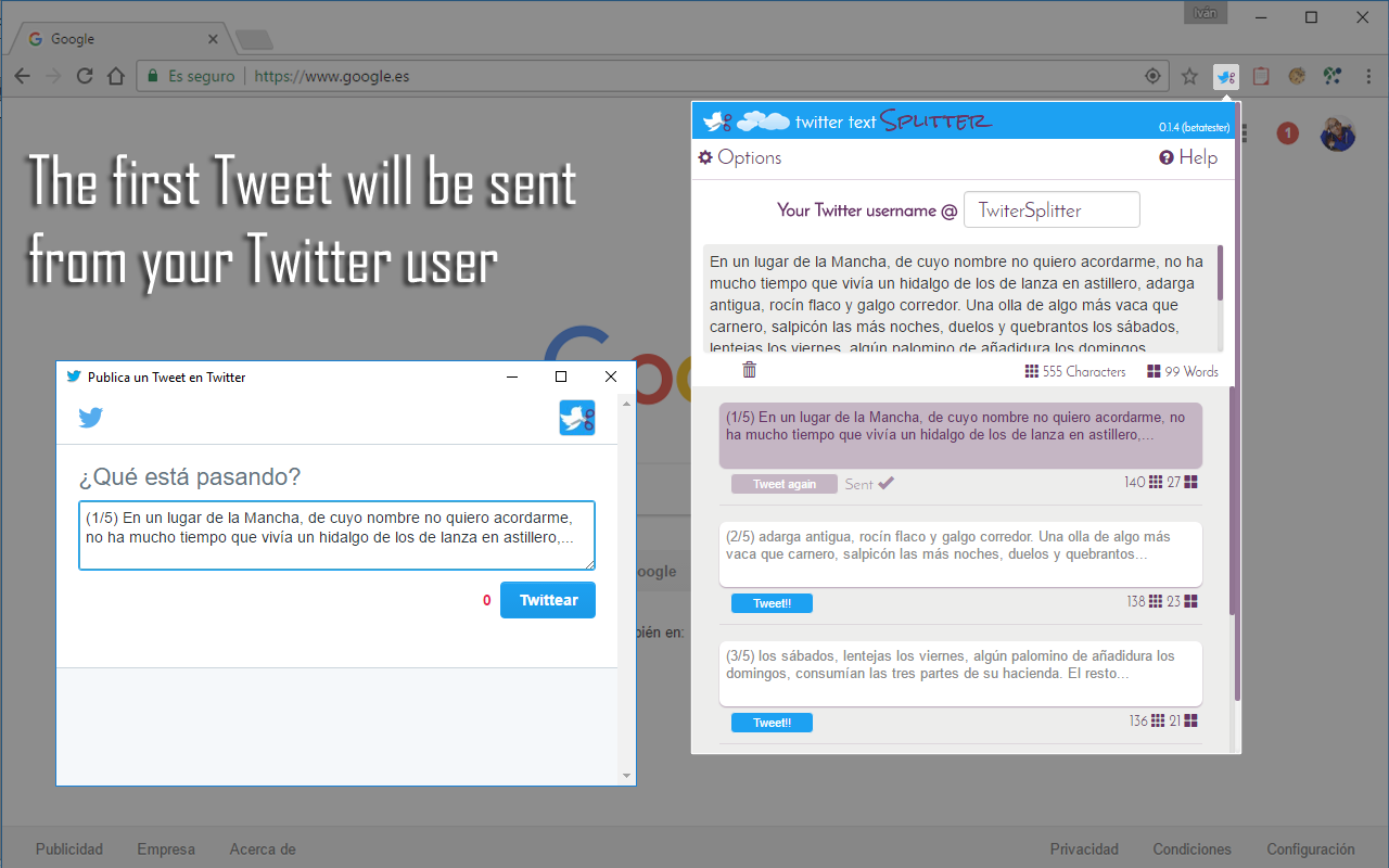 Twitter text Splitter Preview image 6