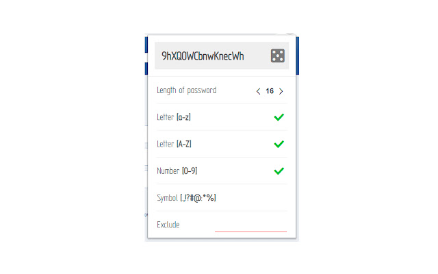 Click and Password chrome extension