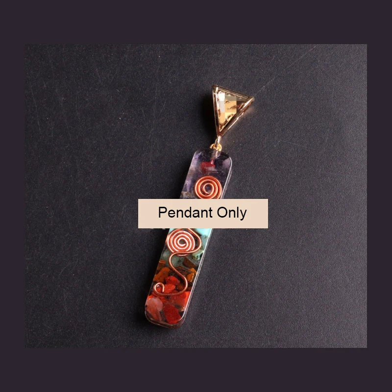 Gravel Seven Chakra Spirit Pendant Balance your energy and enhance well being. Unique spiritual jewelry. Meaningful gift