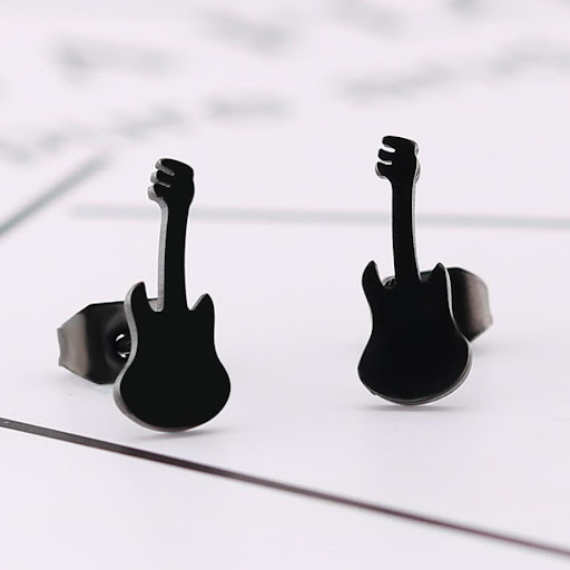 Title 4, Simple sweet violin ornament earrings, European...