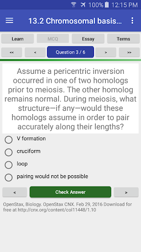 Screenshot Biology Textbook MCQ & Tests
