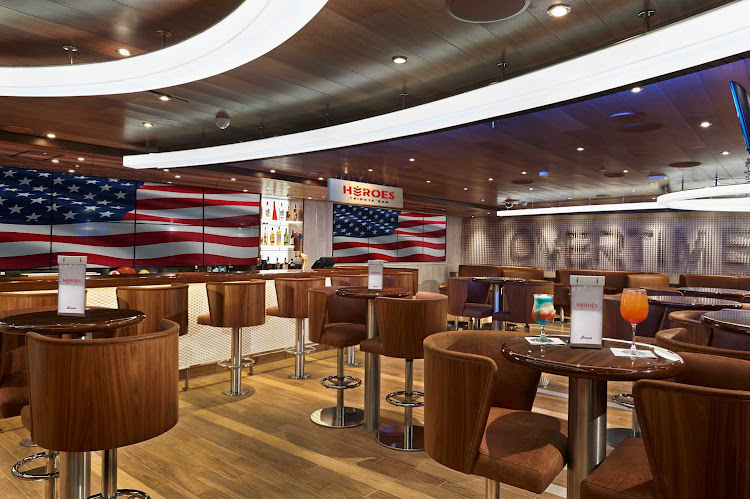 Break out the red, white and blue! Lift a toast to our veterans in the Heroes Tribute Bar — a Carnival Panorama first.