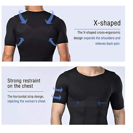 Title 8, Mens Chest Compression T-shirt Fitness Hero Be...