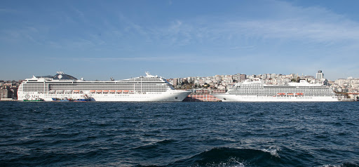 MSC-Poesia-&-Viking-Star-faceoff-in-Istanbul.jpg - MSC Poesia and the smaller Viking Star face off when docked in Istanbul. 