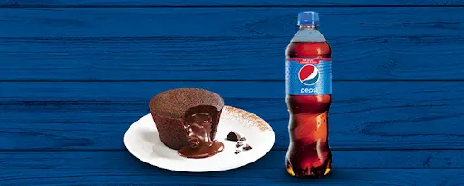 Choco Lava Cake + Pepsi