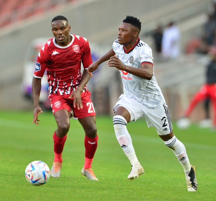 Thabiso Monyane of Olando Pirates during the DStv Premiership 2022/2023 match between Sekhukhune United and Olando Pirates at Peter Mokaba Stadium in Polokwane on October 4 2022. Photo: Kabelo/BackpagePix