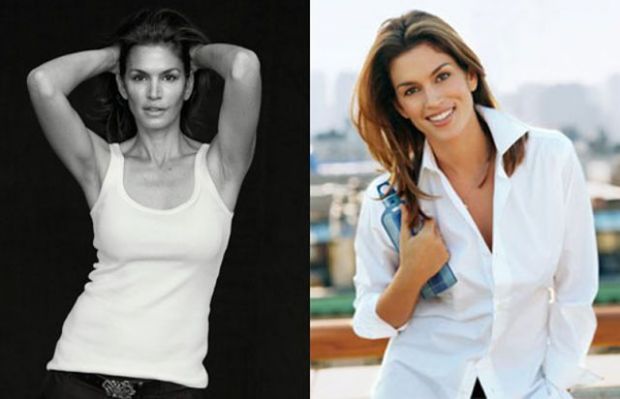 Ünlü Modellerin Makyajsız Halleri - Cindy Crawford