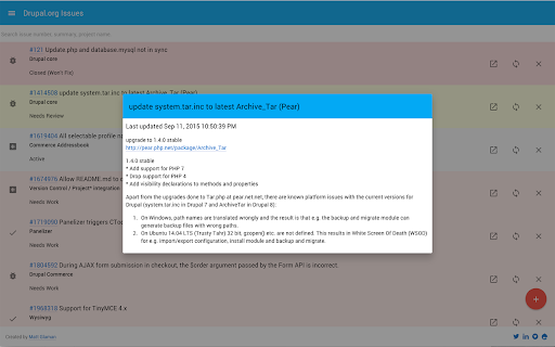 Drupal Issue Tracking