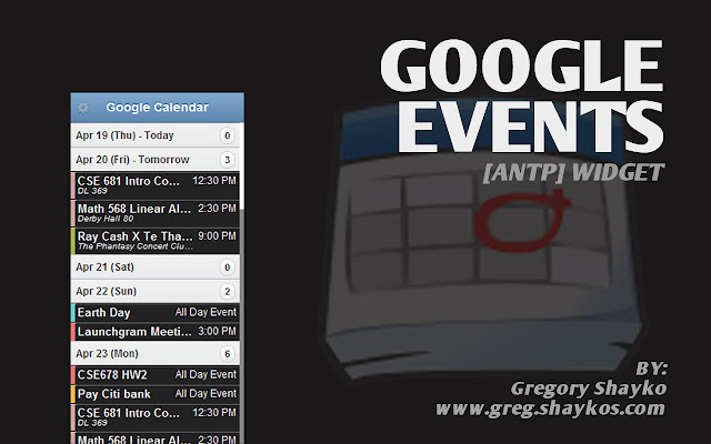 Google Events [ANTP] chrome extension