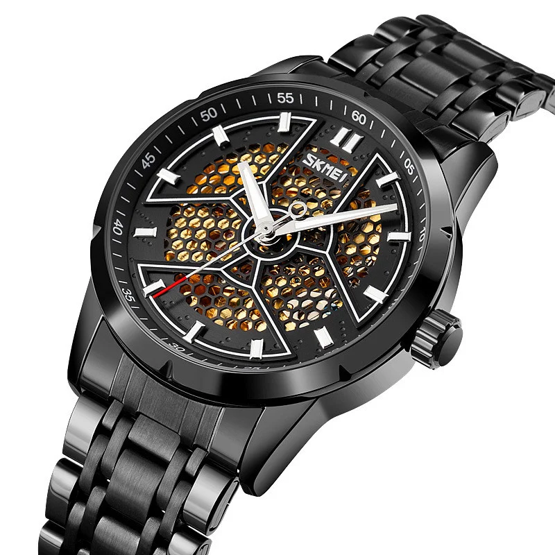 Montre Mécanique Squelette Automatique Homme Honeycomb Créative. Élégance et précision réunies. Design unique et fonctionnalité exceptionnelle.