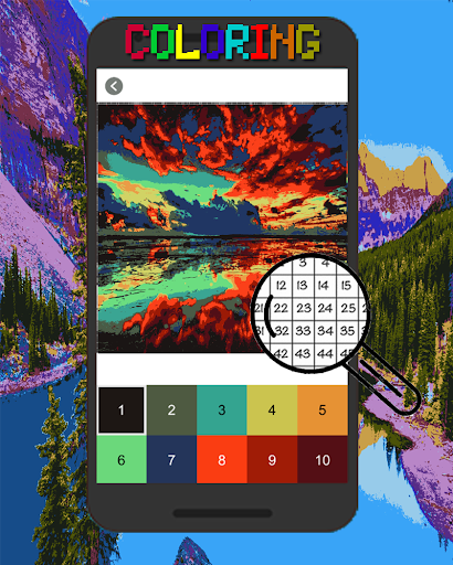 Landscape Pixel Art Coloring By Number