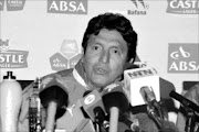 31 MAY 2010 TUESDAY
Guatemala coach during the media briefing held at Peter Mokaba Stadium. PIC: ELIJAR MUSHIANA. 31/05/2010. © SOWETAN