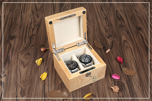 Title 4, Solid Wood Watch Box Two Packs Display and Stor...