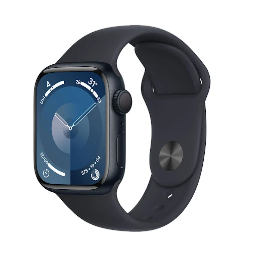 Đồng hồ Apple Watch Series 9 GPS 41mm Midnight (Vỏ Nhôm Dây Silicone - S/M) (MR8W3SA/A)