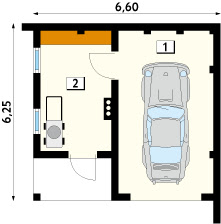 MS-G5 - Rzut garażu