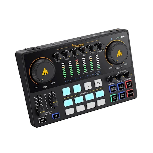 Bộ trộn âm thanh/ Soundcard mixer Livestream Maono AME2