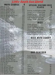 Little South Sea World menu 1