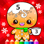 Cover Image of डाउनलोड Happy Kids Christmas Coloring Book By Numbers 2.0 APK