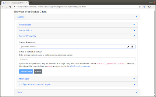 Browser WebSocket Client