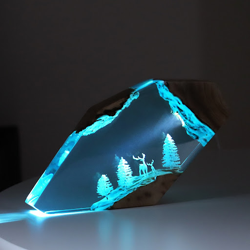 Title 6, Wooden Desktop Art Decoration featuring a Shipw...