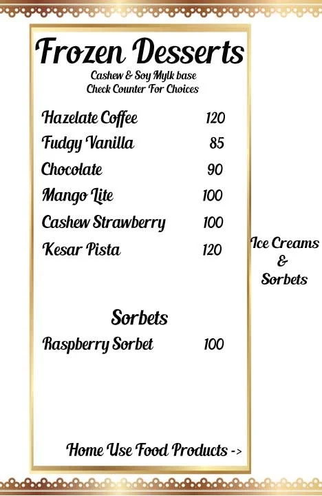 Elysian Delights Llp menu 