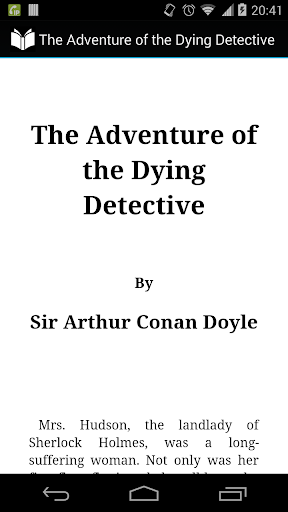 Adventure of Dying Detective