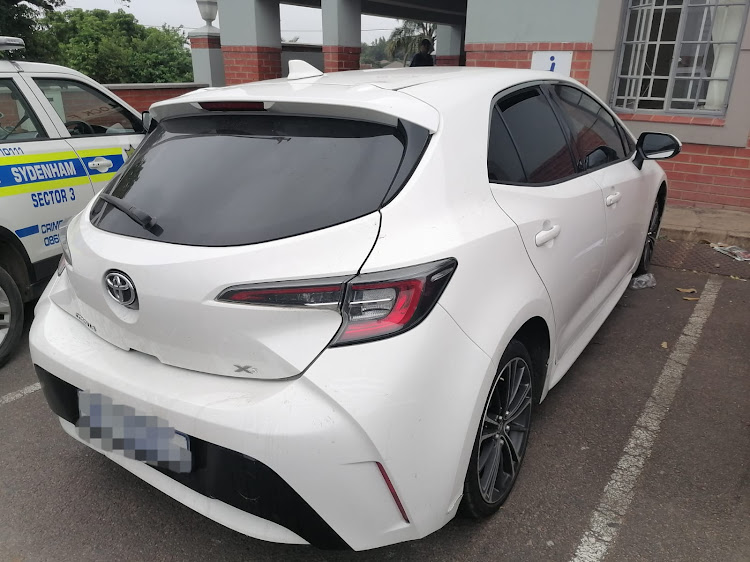 White Toyota hatch was hijacked in Newlands, KZN.