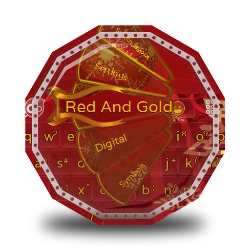 Red And Gold GO Keyboard 個人化 App LOGO-APP開箱王