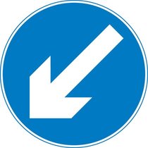 keep left sign