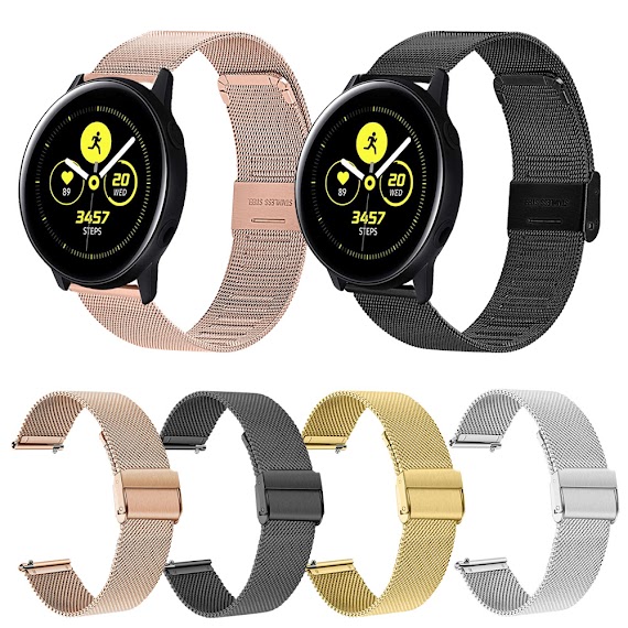 Dây Đeo Milanese Cho Đồng Hồ Samsung Galaxy Watch 3 45Mm 41Mm/ Active 2/ Galaxy 46Mm 42Mm/ Gear S3 S2 20Mm 22Mm