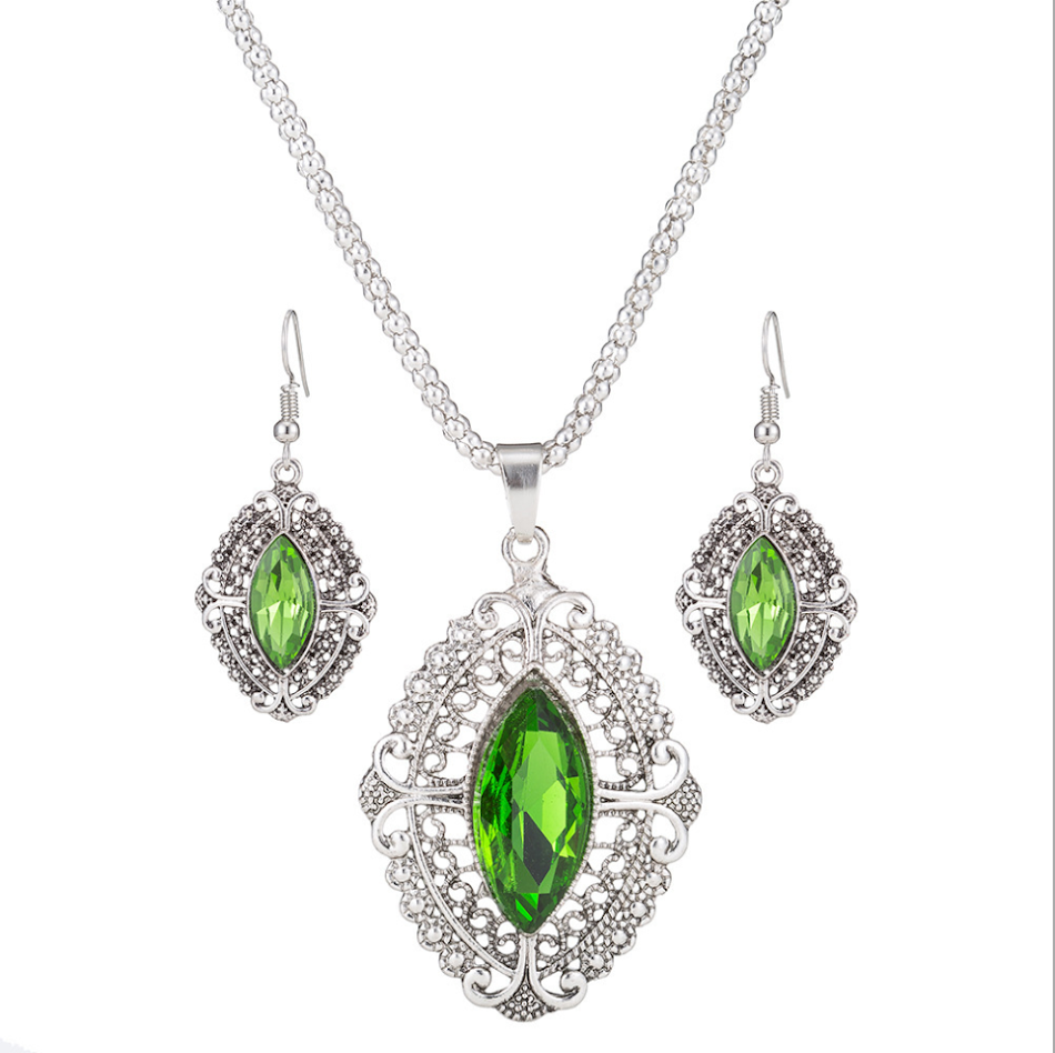 Cink-legura geometrijski kristal venčani bridal nakit set. Blistava elegancija za mlade. Savršen za vaš poseban dan.