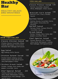 Healthy Bar menu 1