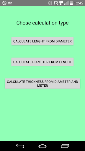 Diameter and lenght calc