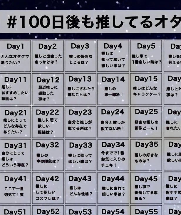 「100日推しチャレンジ！！」のメインビジュアル