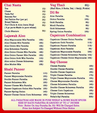 Neha's Snack's & Paratha Zone menu 1