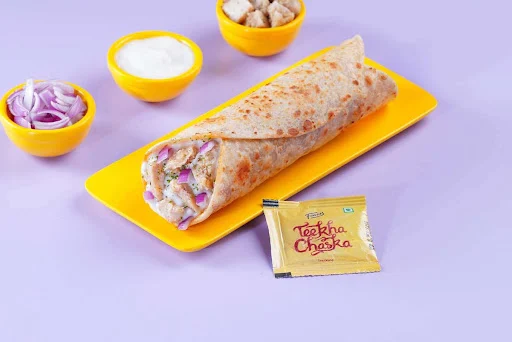 Malai Chicken Cheese Melt Wrap