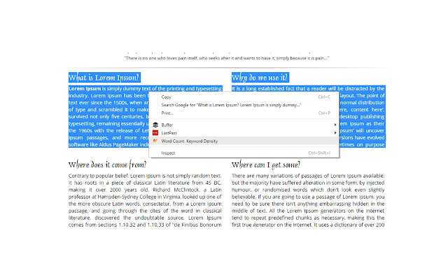 SEO Word Count & Keyword Density