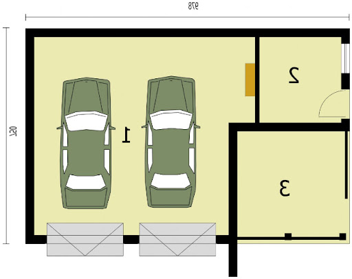 G255 - Rzut garażu