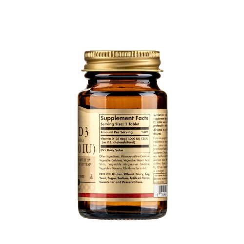 [HSD 02.25]Viên Uống Solgar Vitamin D3 1000 Iu - Ngừa Loãng Xương, Hỗ Trợ Sức Khỏe Xương Khớp [90 Viên]