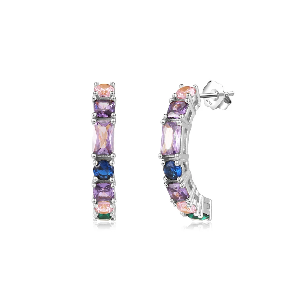 Title 5, Boucles doreilles en argent sterling avec micr...