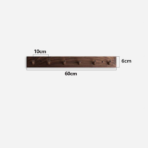 Title 6, Japanese Style Black Scarf Hanger Walnut Coat H...