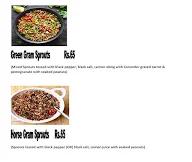 Biligiri Sprouts menu 1